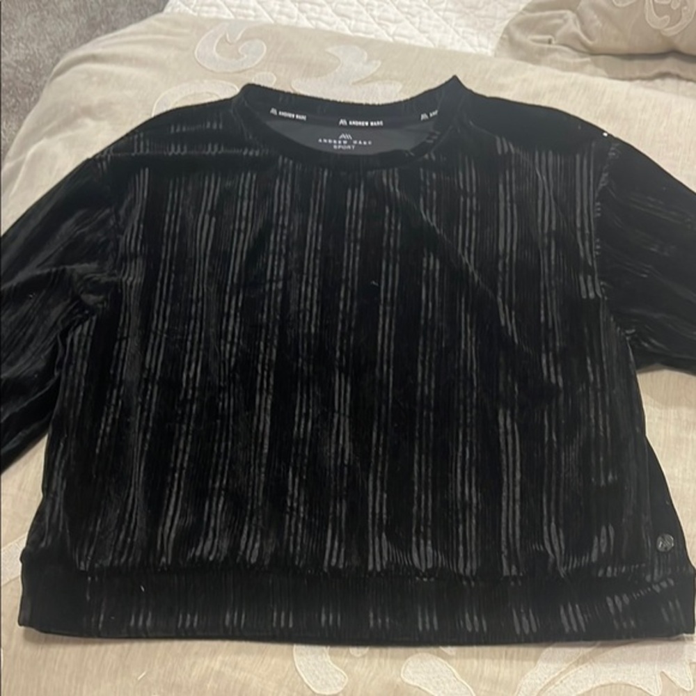 Andrew Marc Sport Black‎ Velvet Top